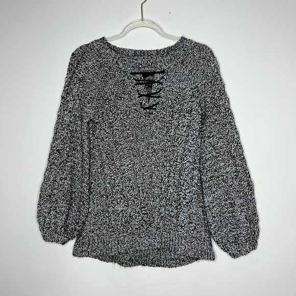 Anthropologie Sweaters - ANTHROPOLOGIE Neely Bubble Sleeve High Low Hem Knit Sweater Sz XS